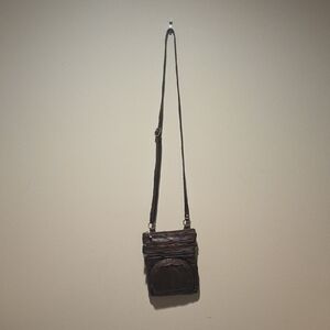 Source Unknown Brown Crossbody Bag with Adjustable Strap